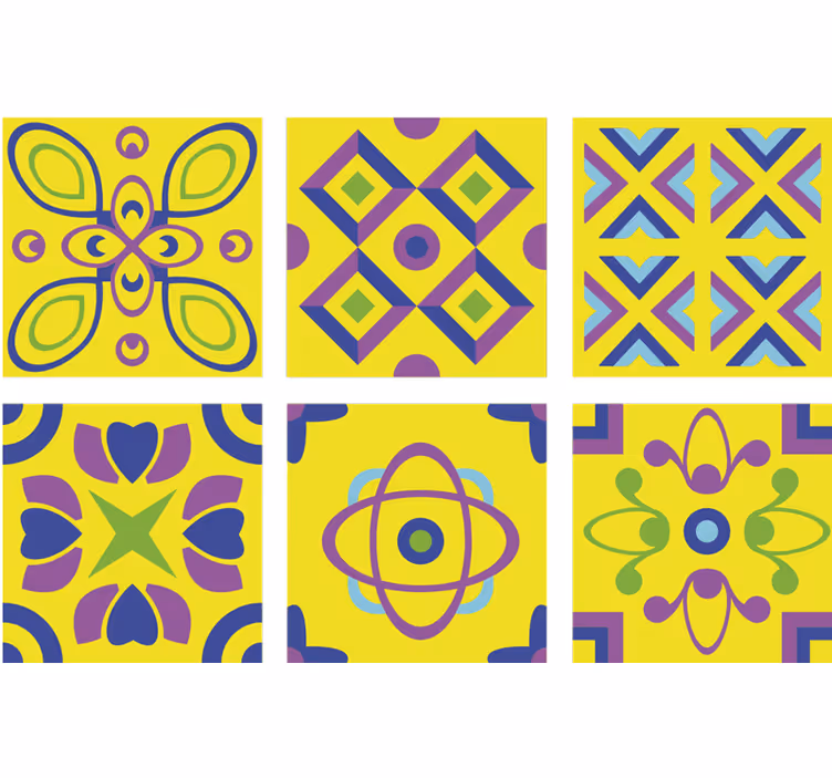 Blind kitchen psychedelic patterns - TenStickers