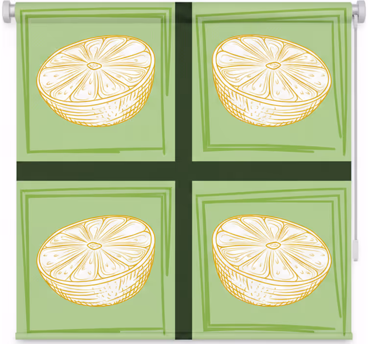 Blind kitchen hand-drawn lemon citrus tiles - TenStickers