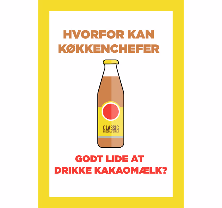Blind kitchen minimalist chocolate milk - TenStickers