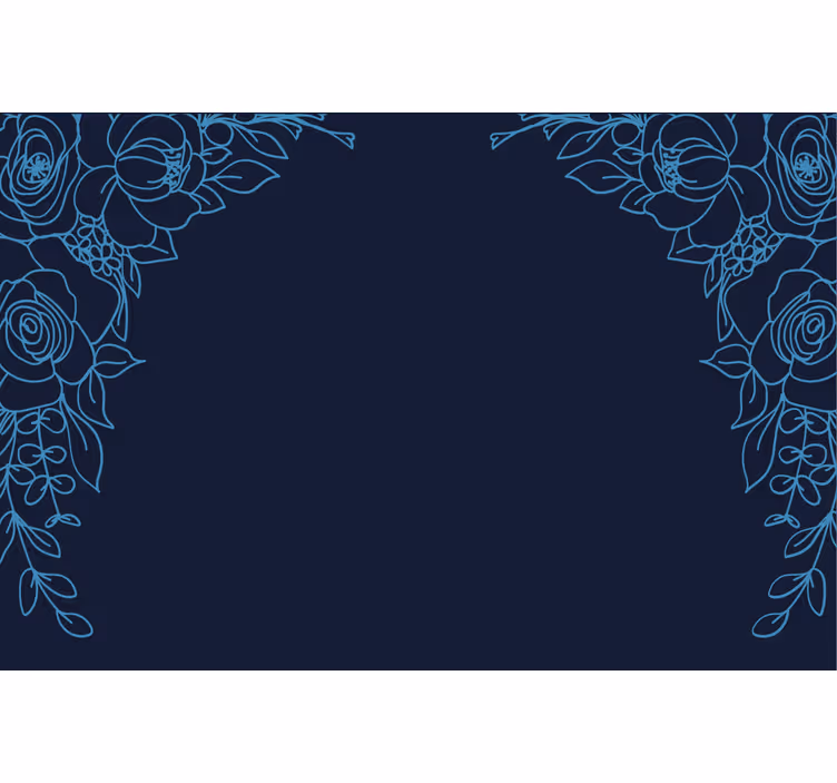 Blind blue navy blue flowers - TenStickers