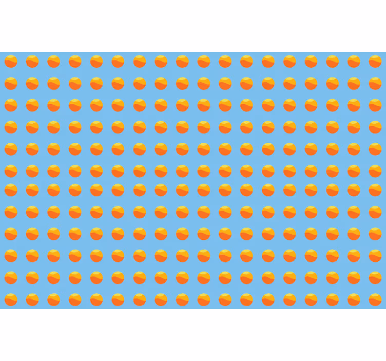 Blind blue seventies sun pattern - TenStickers