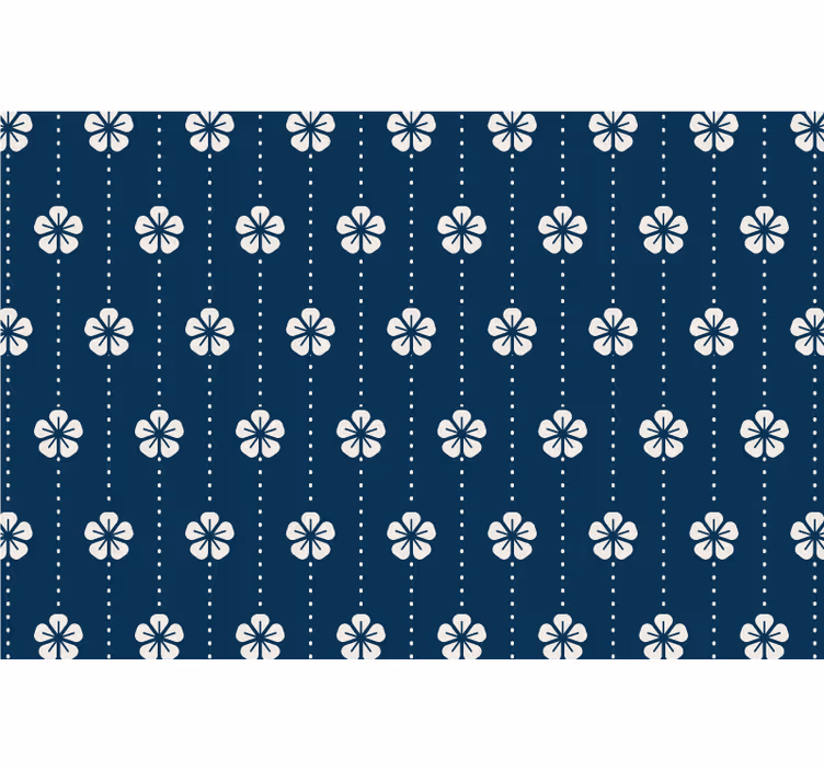 Blind blue floral patterns - TenStickers