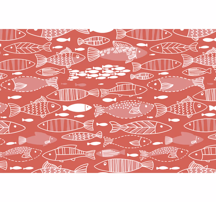 Red blind with abundant undersea life - TenStickers