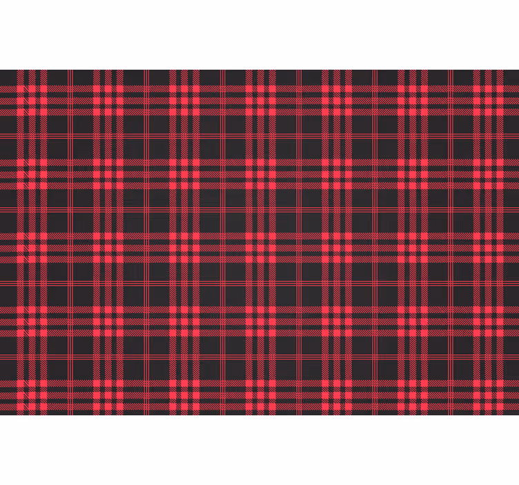 Red blind with christmas tartan pattern - TenStickers