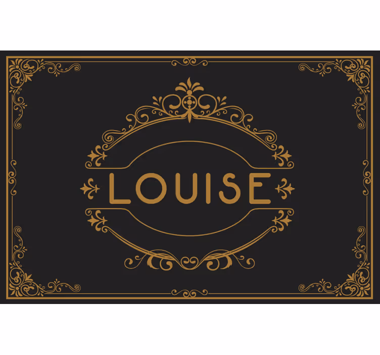 Black roller blind with customizable name feature - TenStickers
