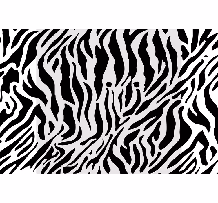 Black roller blind with zebra print pattern - TenStickers