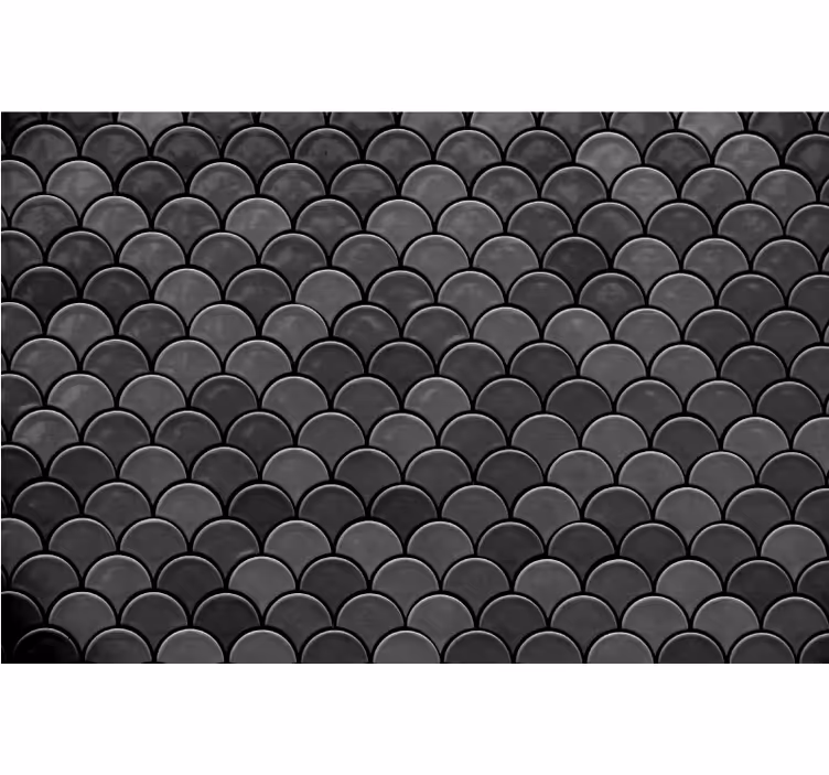 Black roller blind black scales - TenStickers