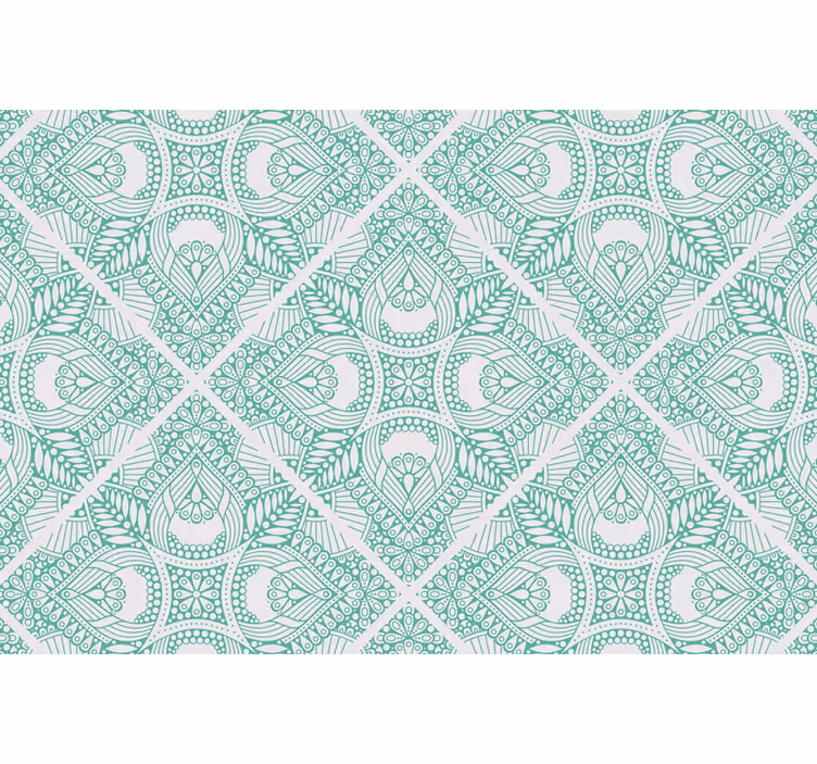 Blind green decorative draw tile - TenStickers