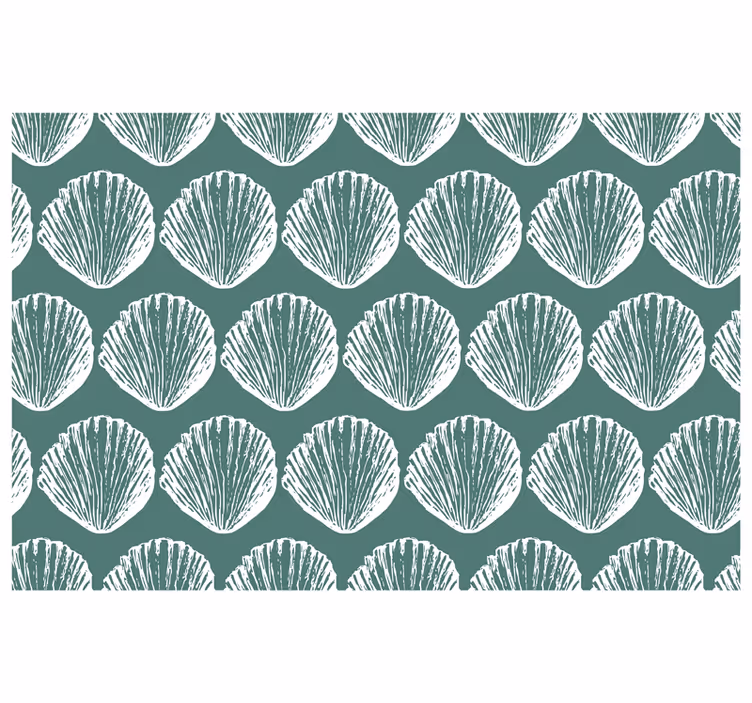 Blind green retro seashell design - TenStickers