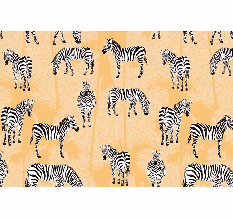 Blind beige zebra and palm pattern - TenStickers