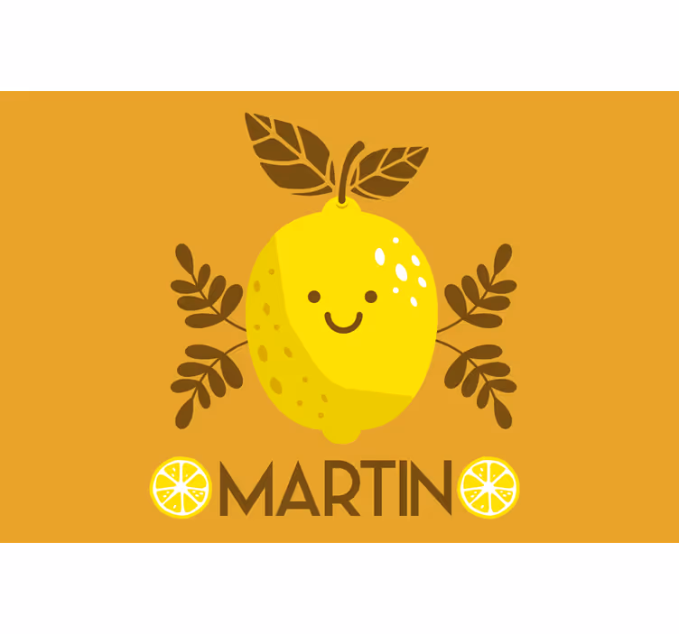 Orange blind smiling lemons customized - TenStickers