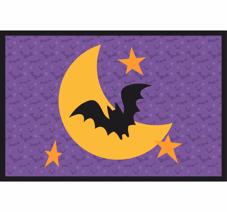 Blind purple moon stars and bat placemat - TenStickers