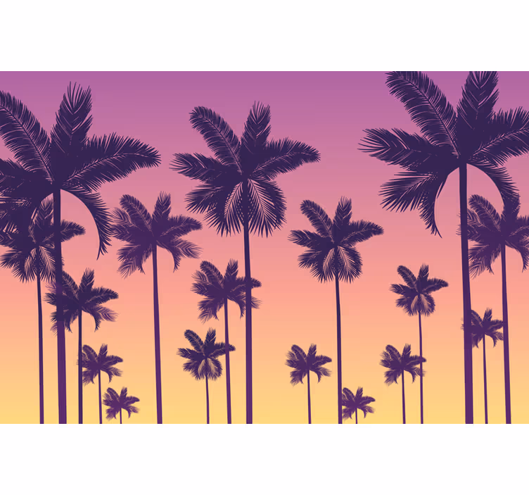 Blind purple twilight palms - TenStickers