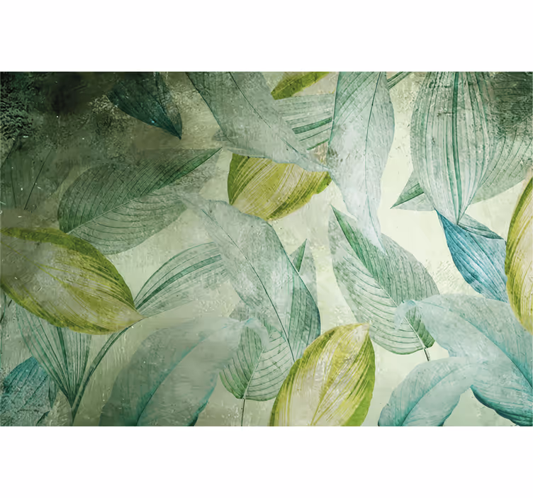 Outdoor blind with tropical green leaves pattern - TenStickers
