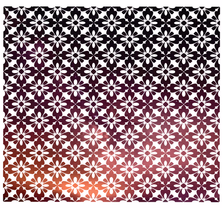 Blind office floral vinyl rug - TenStickers