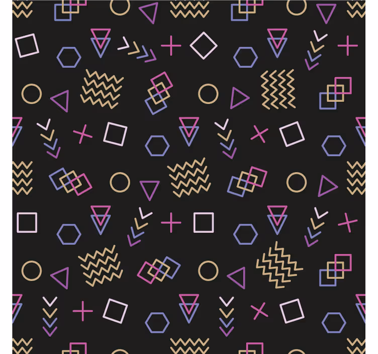 Living room blind colorful doodles 80s pattern - TenStickers