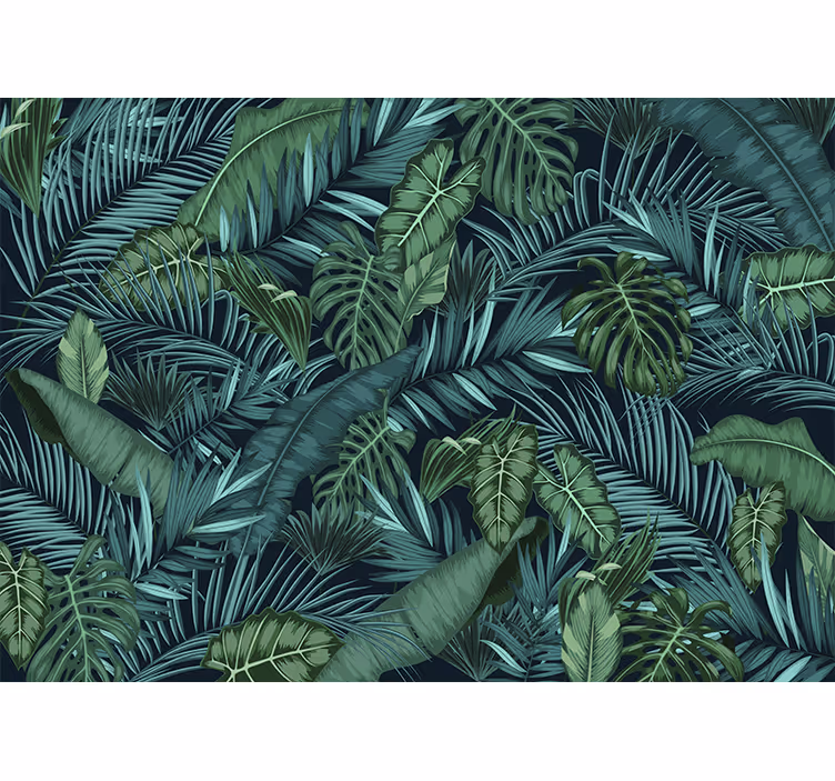 Blind bedroom jungle wallpaper - TenStickers