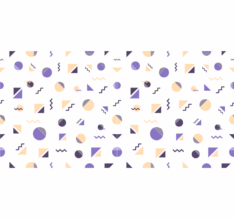 Blind bedroom with colorful geometric patterns - TenStickers