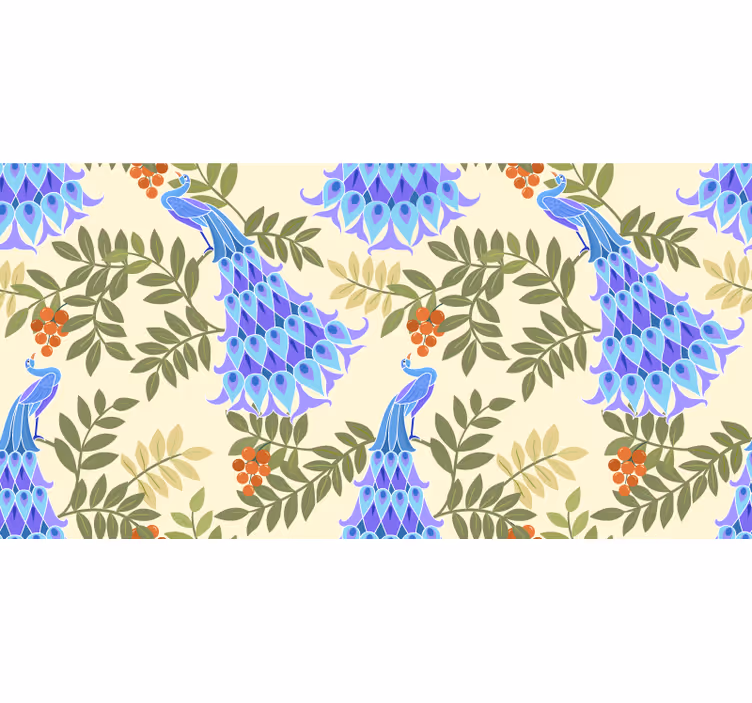 Blind bedroom magic peacock feather curtain - TenStickers