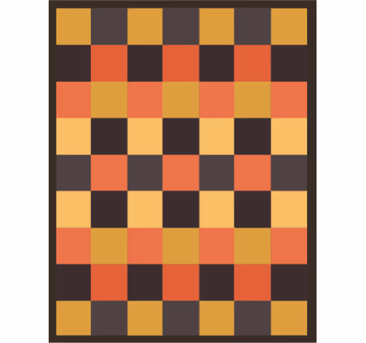 Blind bedroom multicolor square pattern - TenStickers