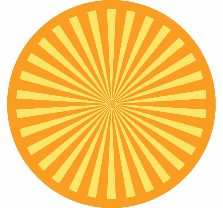 Blind bedroom abstract sunset in orange hues - TenStickers