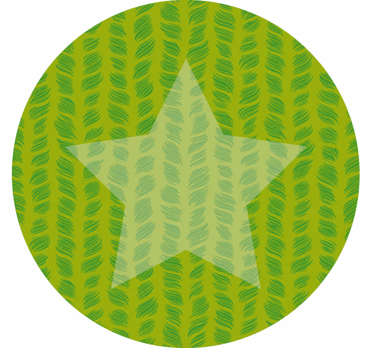 Blind children vinyl rug star in a circle - TenStickers