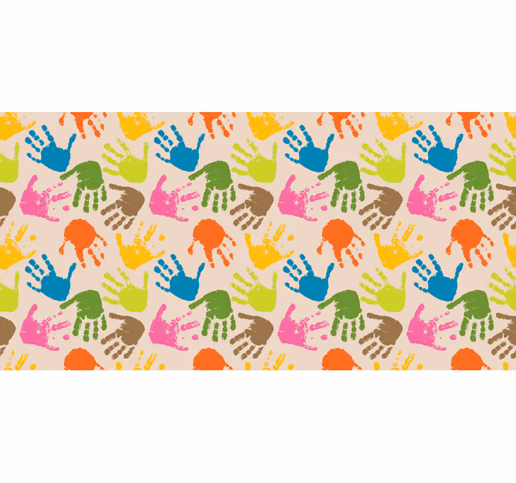 Blind children watercolor hands on beige background - TenStickers