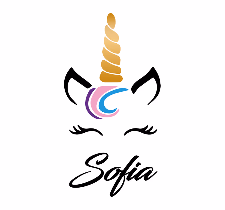 Blind children personalized unicorn - TenStickers