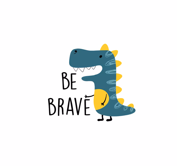 Blind children nordic dinosaur be brave - TenStickers