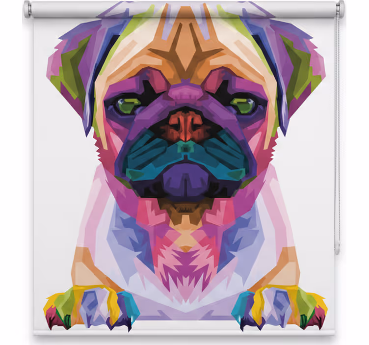 Blind children geometric animals cute dog - TenStickers