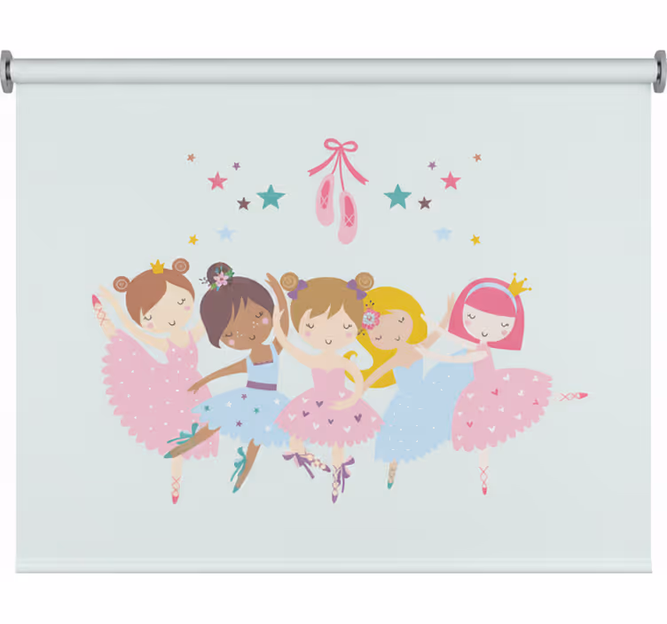 Blind children ballet stars colorful illustration - TenStickers