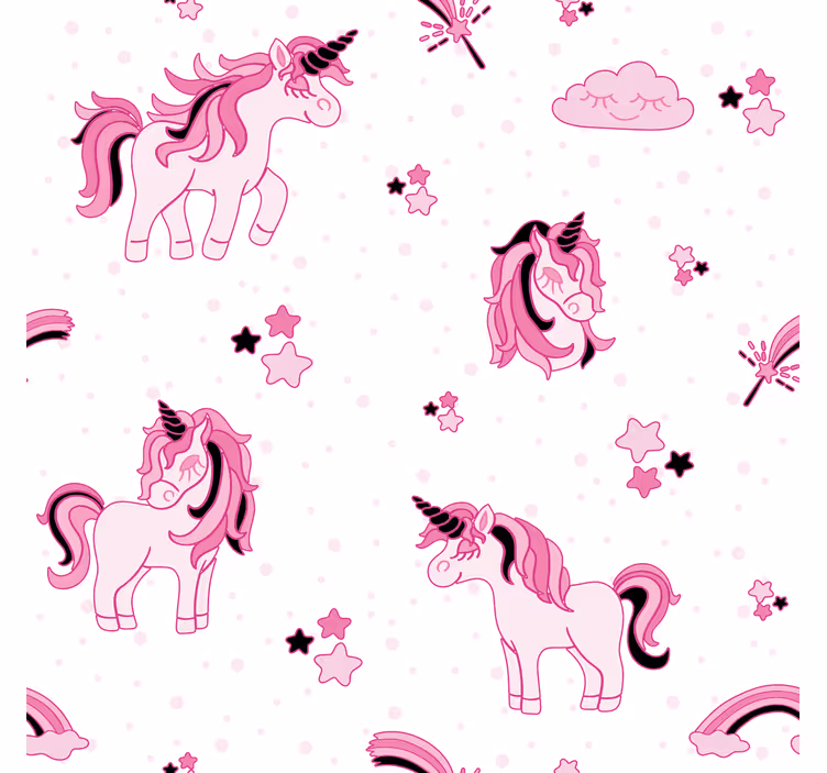 Blind children doodle style unicorn world - TenStickers