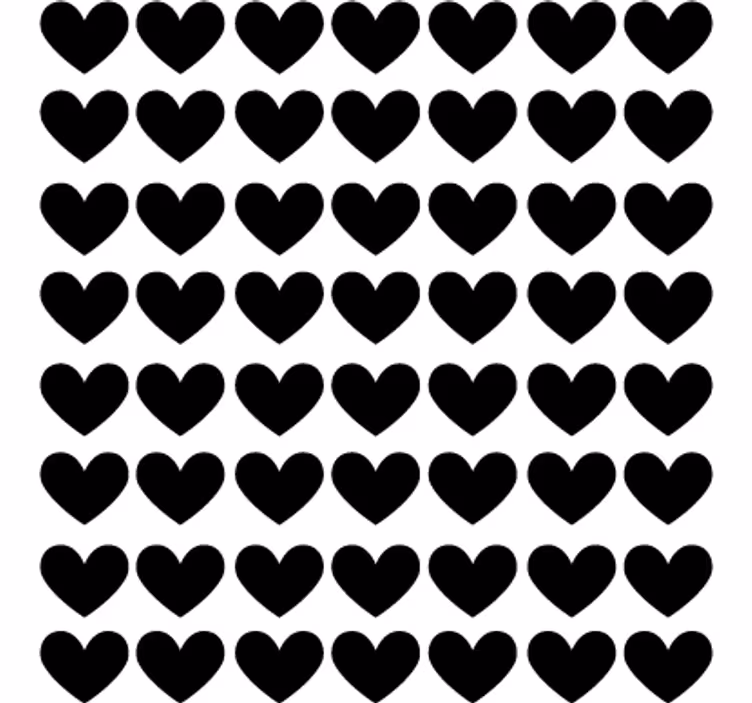 Blind teens heart polka dot wall decal - TenStickers