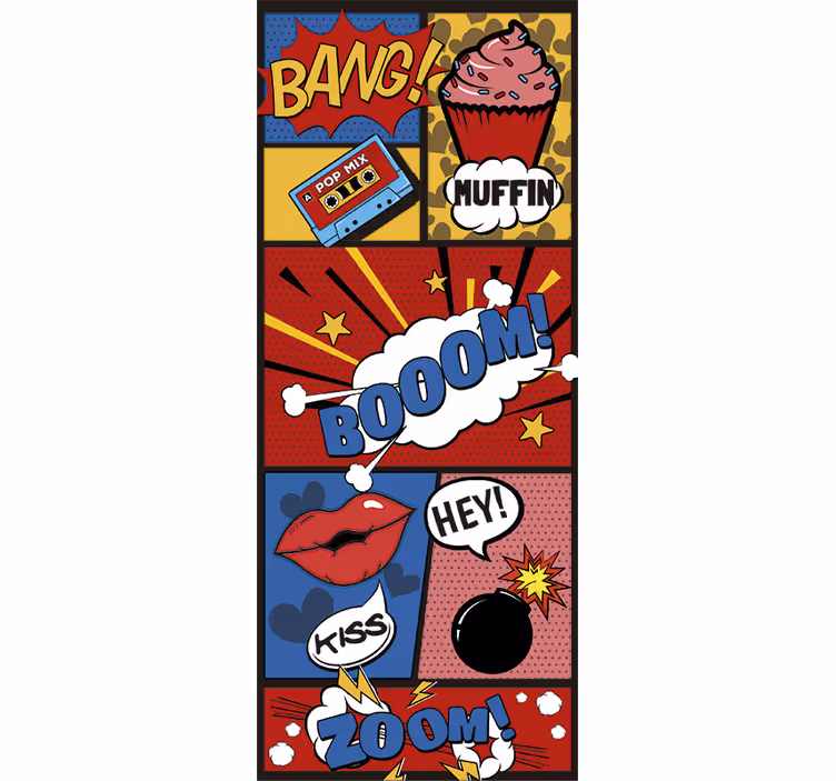 Blind teens comic pop art door - TenStickers