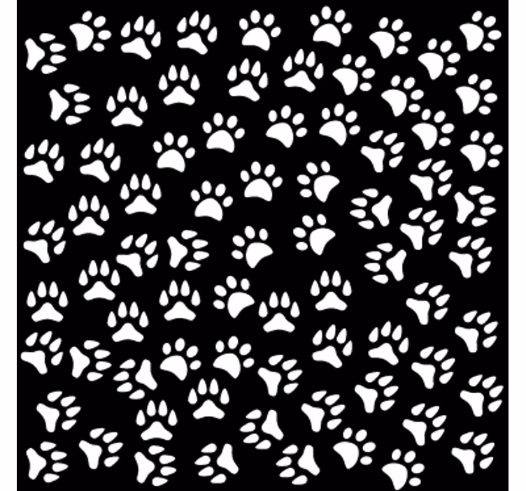 Blind teens animal paw print window vinyl - TenStickers