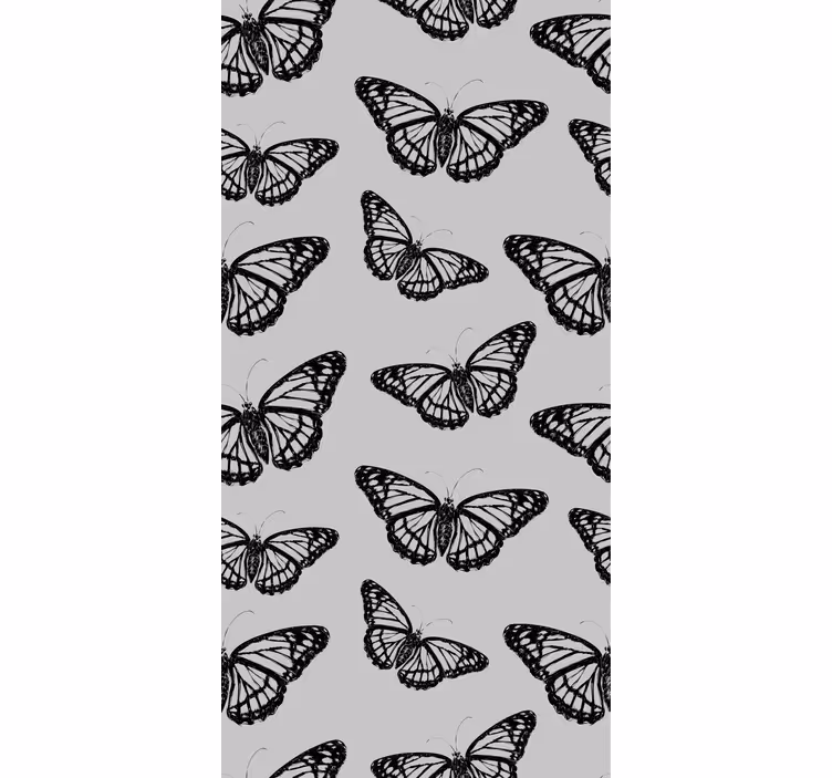 Blind teens black and white butterfly wing - TenStickers