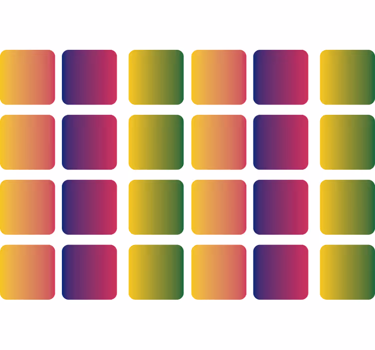 Blind teens rainbow square geometric patterns - TenStickers