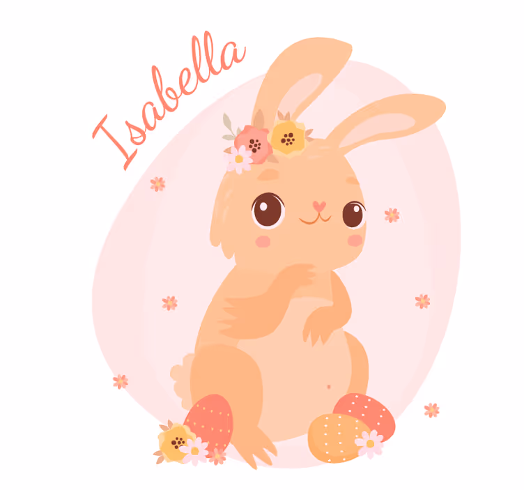 Blind teens personalized name with bunny - TenStickers