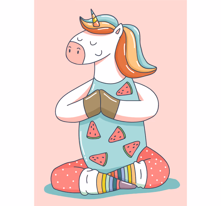 Blind teens fitness unicorn - TenStickers