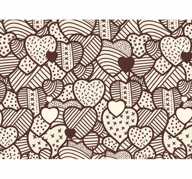 Blind teens textured hearts - TenStickers