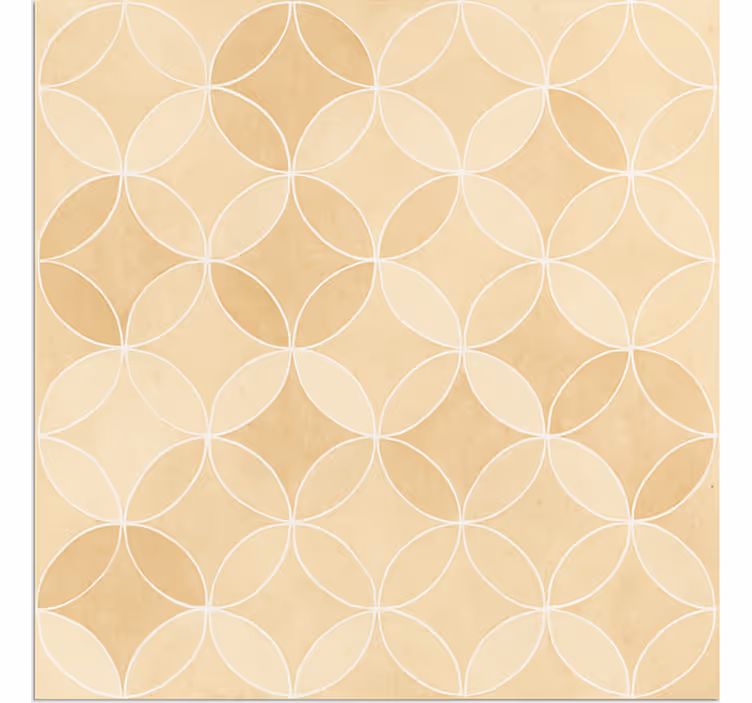 Blind beige geometric overlapping circles design - TenStickers