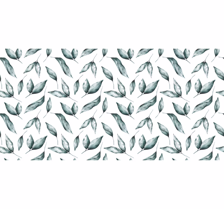 Green watercolor white window blind - TenStickers
