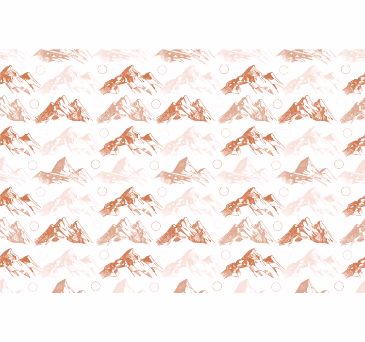 White window blind terracotta mountains design - TenStickers