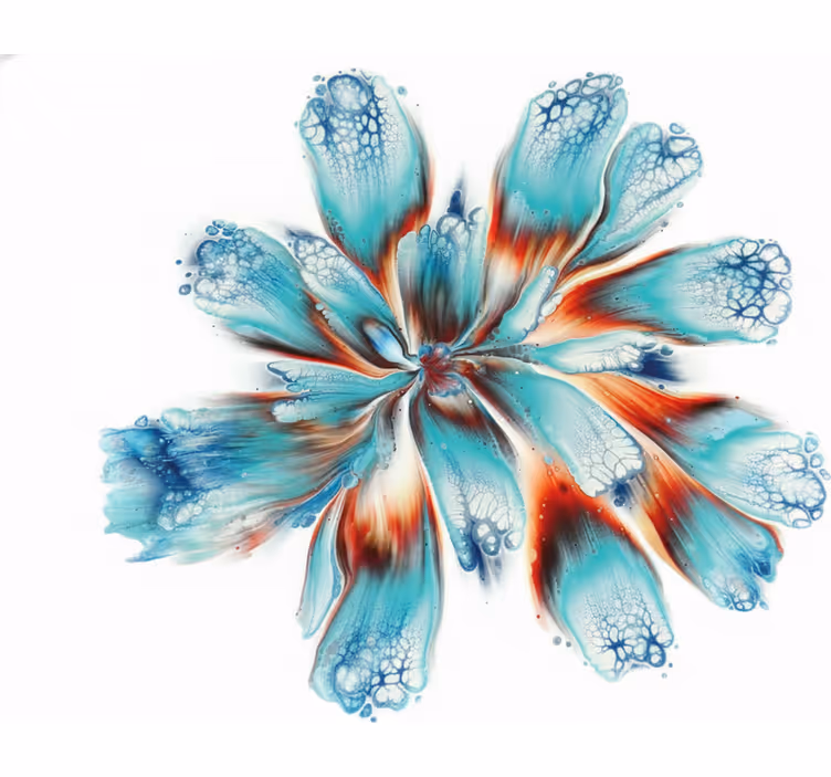 Bathroom blind with modern colorful flower art - TenStickers