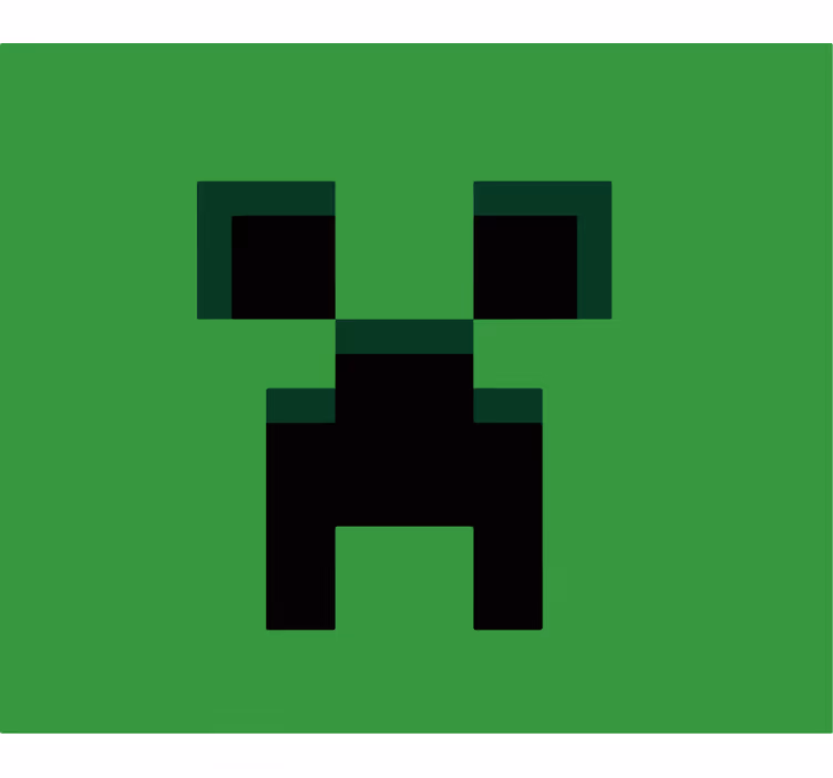 Blind geek minecraft green - TenStickers