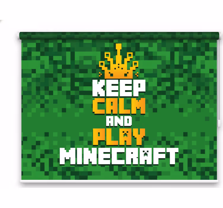 Blind geek keep calm and play minecraft - TenStickers