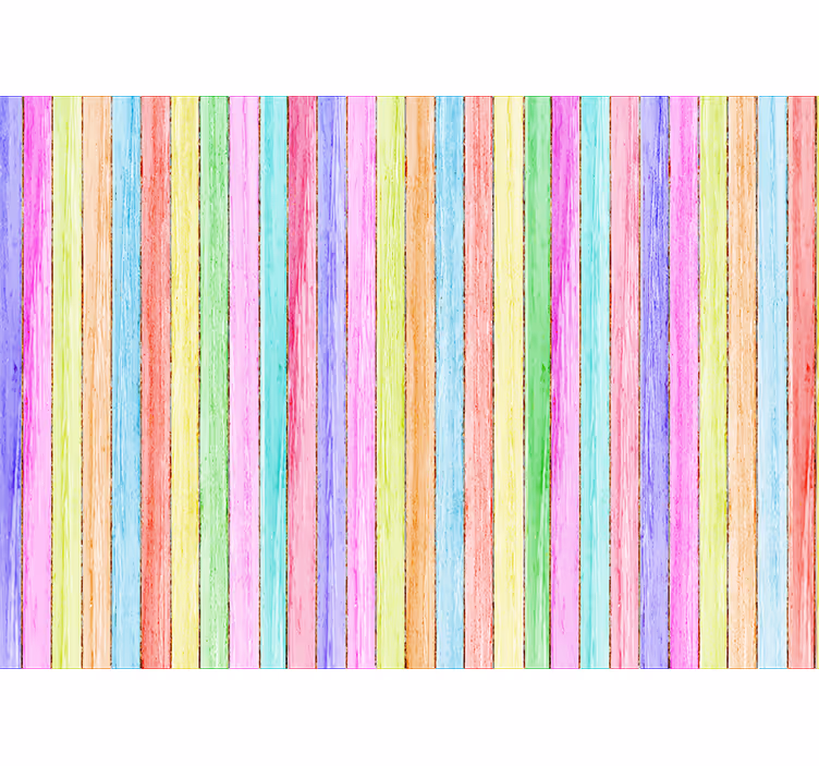 Pattern roller blind in colored wood planks - TenStickers