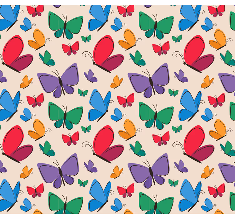Animals blind butterflies flying kids furniture - TenStickers