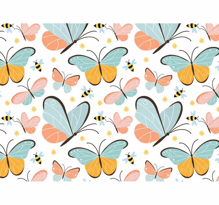 Animals blind butterflies and bees furniture - TenStickers
