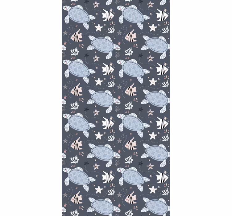 Animals blind turtles and fish under sea fridge - TenStickers